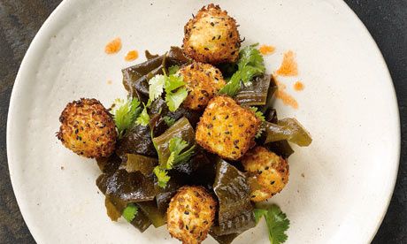 Crusted Tofu Bite Recipe with Wakame & Lime