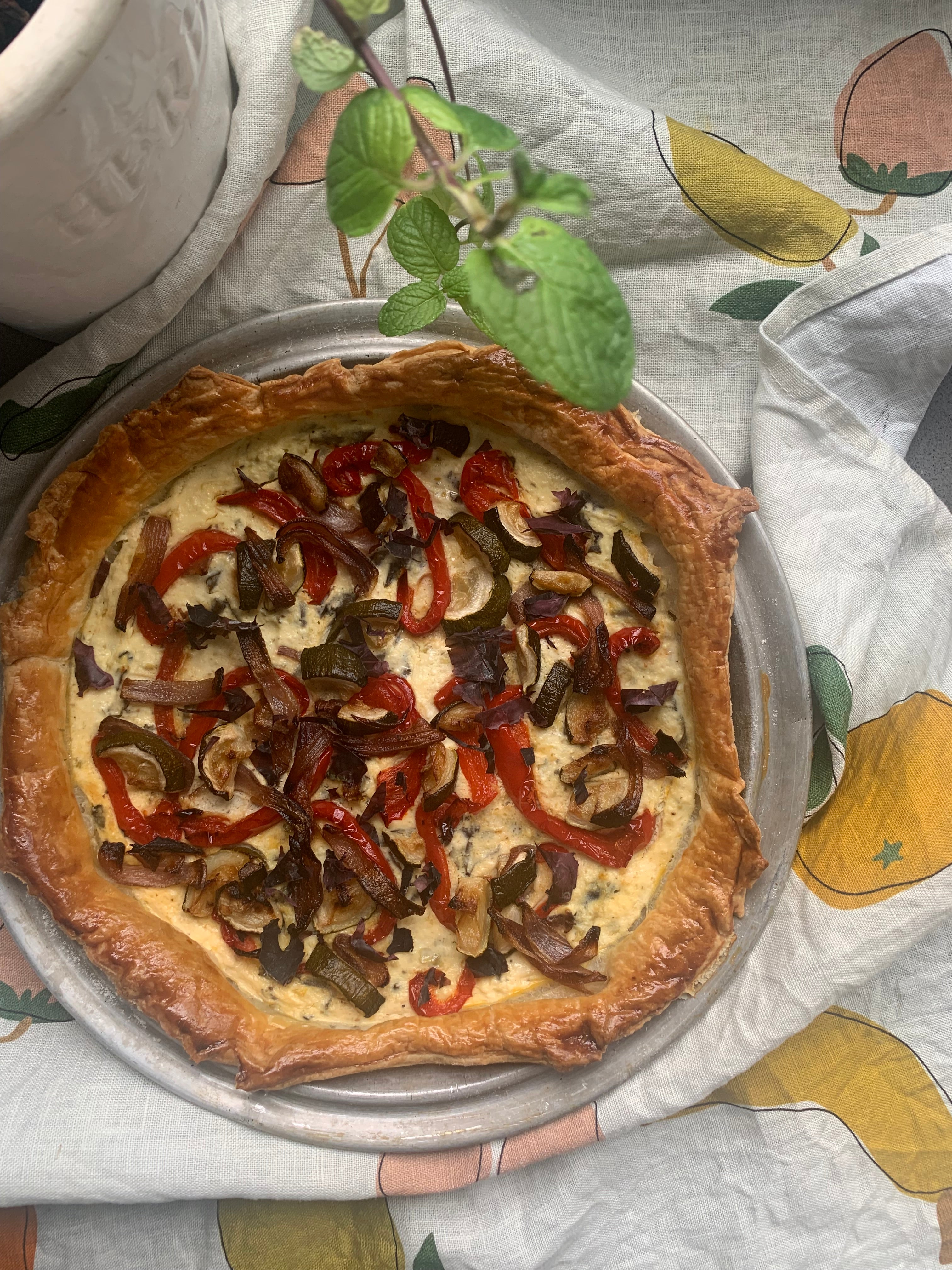 Roasted Vegetable Tart With Sea Lettuce & Dulse