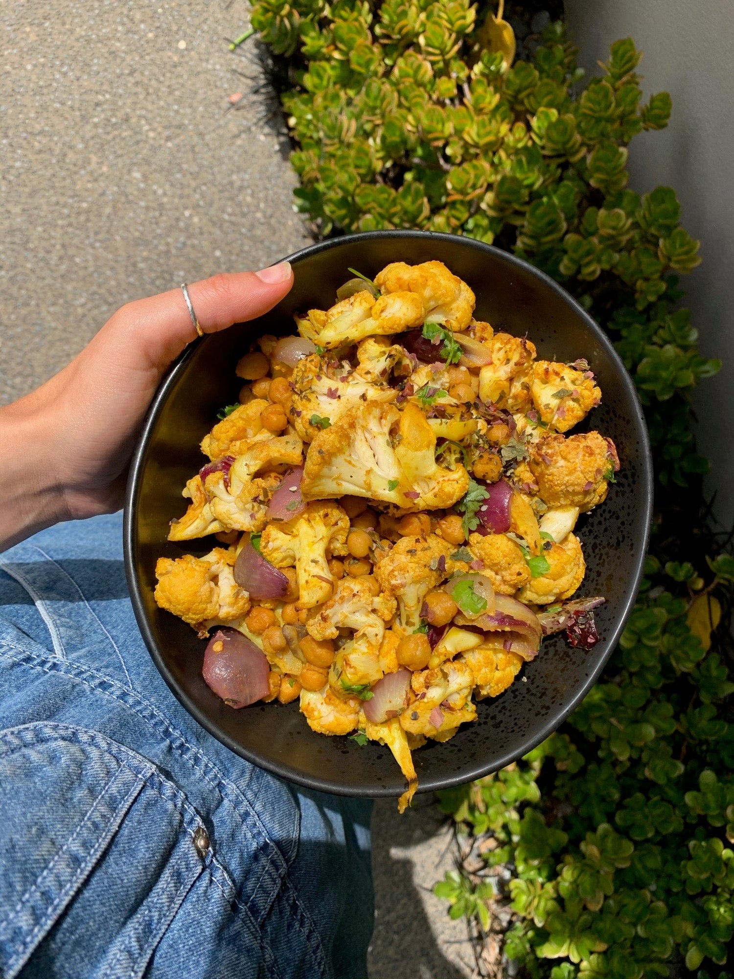 Miso Chickpea & Cauliflower Salad