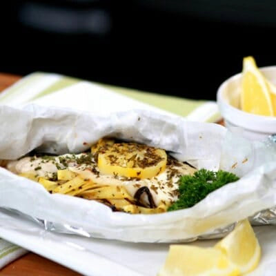 Fish Parcel Recipe with Sea Spaghetti