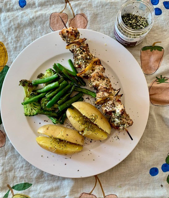 Chicken Kebab Recipe with Citrus Furikake