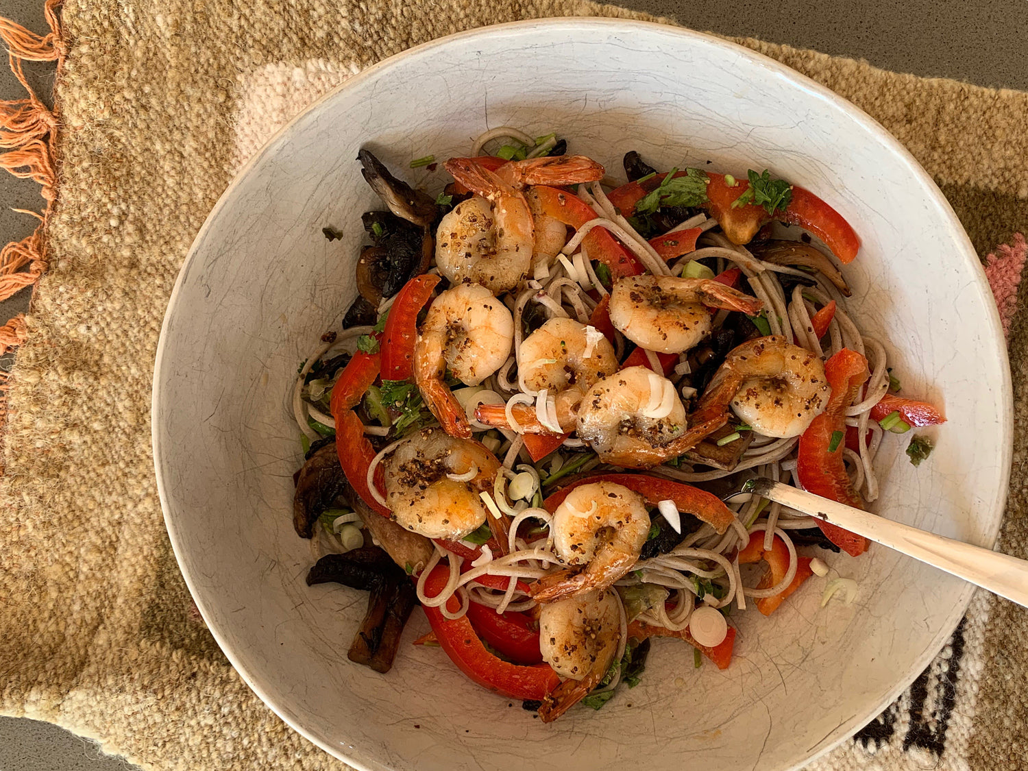 Prawn & Soba Noodle Salad with Seaweed