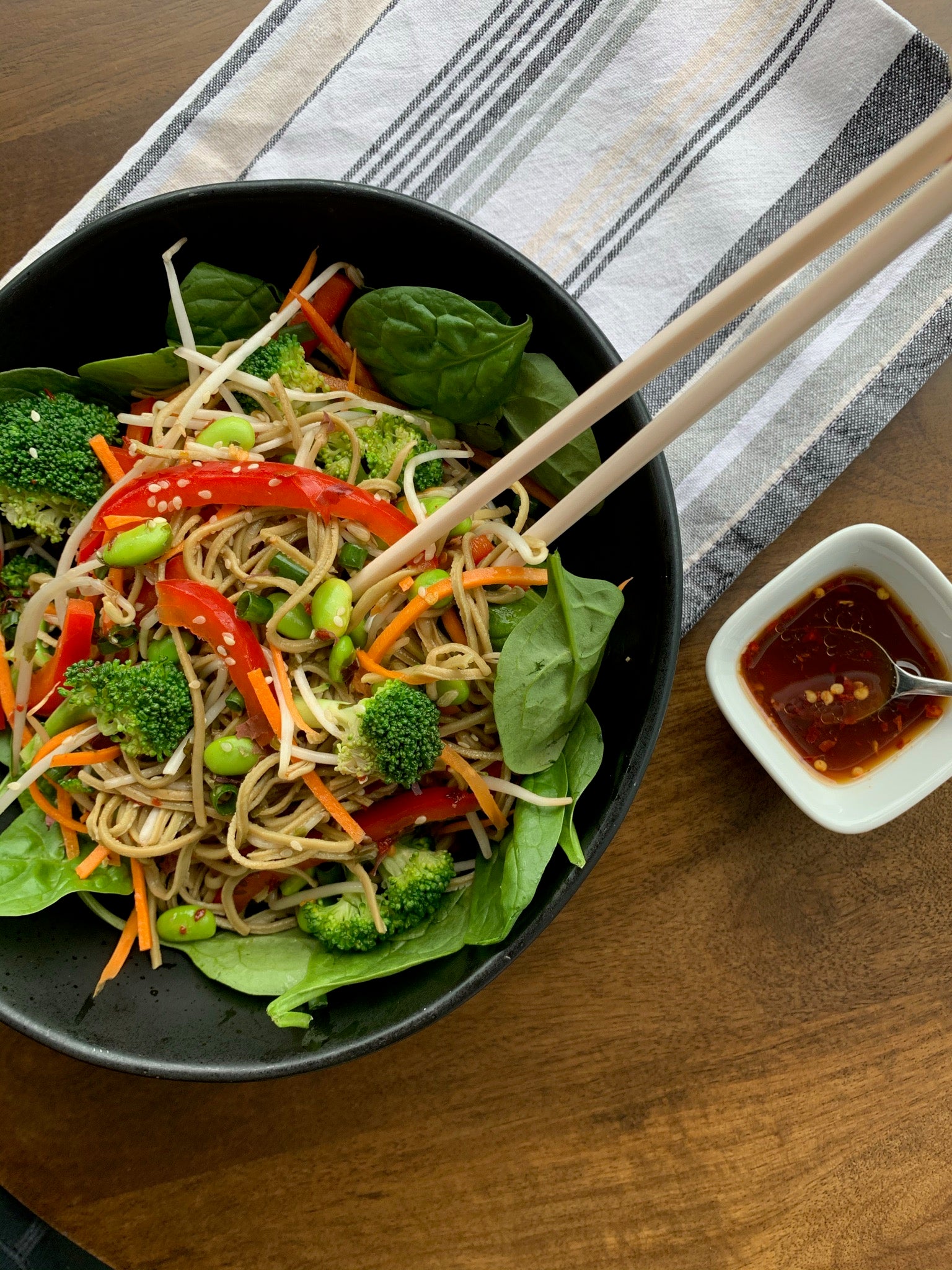 Fresh Soba Noodle Recipe with Power of Three Seaweed Flakes