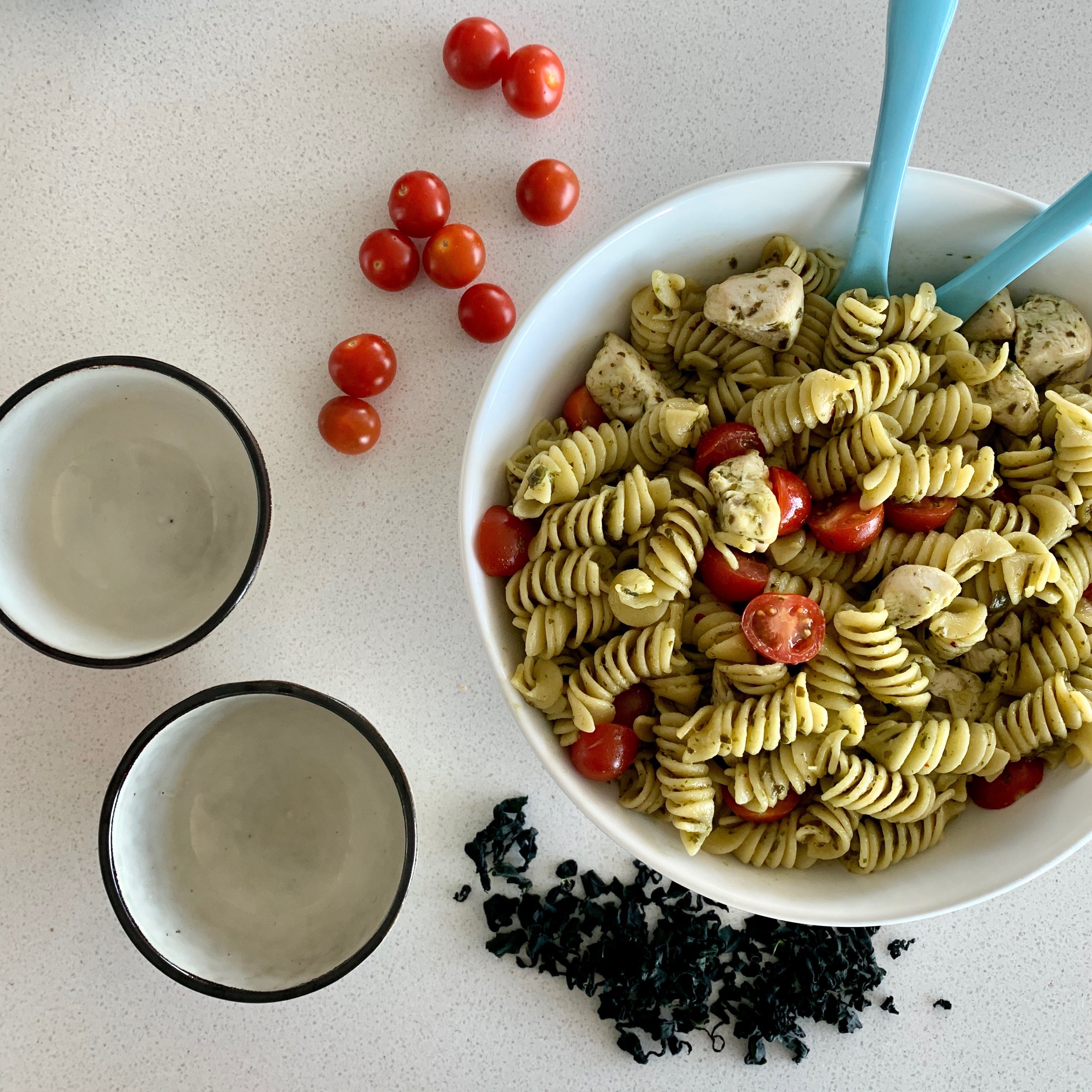Wakame pasta pesto