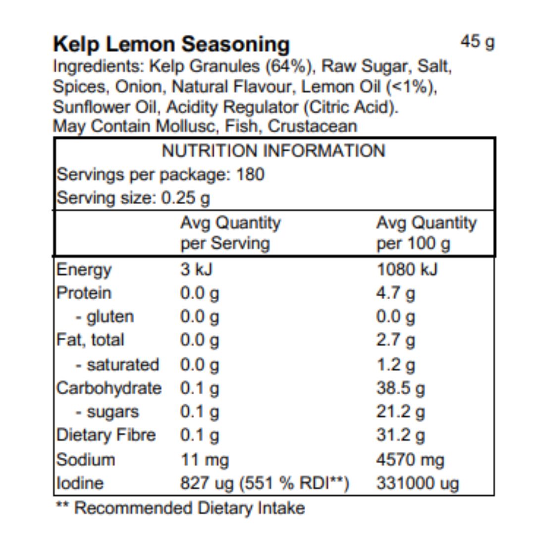 Artisan Kelp Seasoning (Gluten Free, NZ Made, Non GMO)