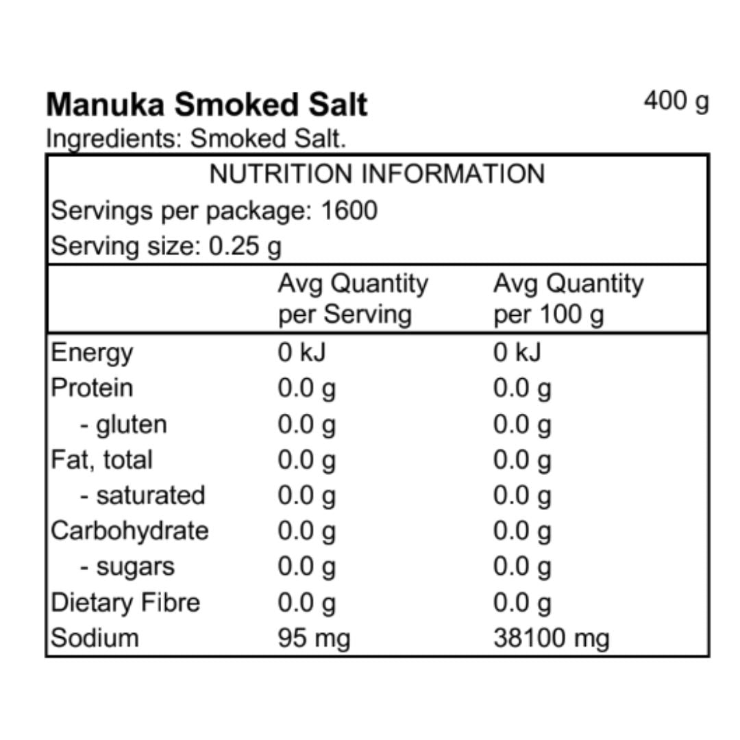 Manuka Smoked Sea Salt (Gluten Free, NZ Made, Hot Smoked)