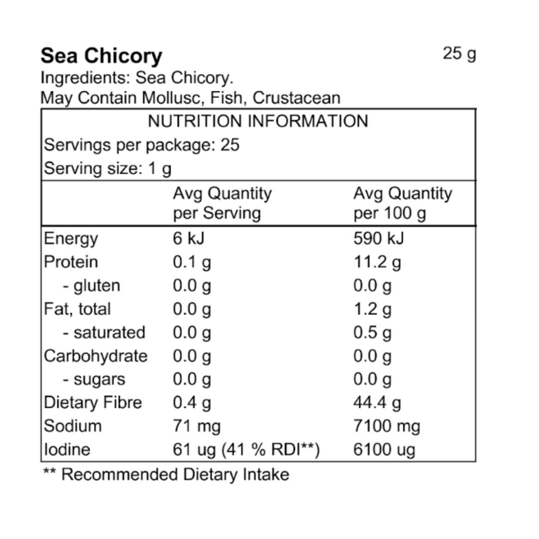Sea Chicory Seaweed (Raw, Gluten Free, Wild Harvested )