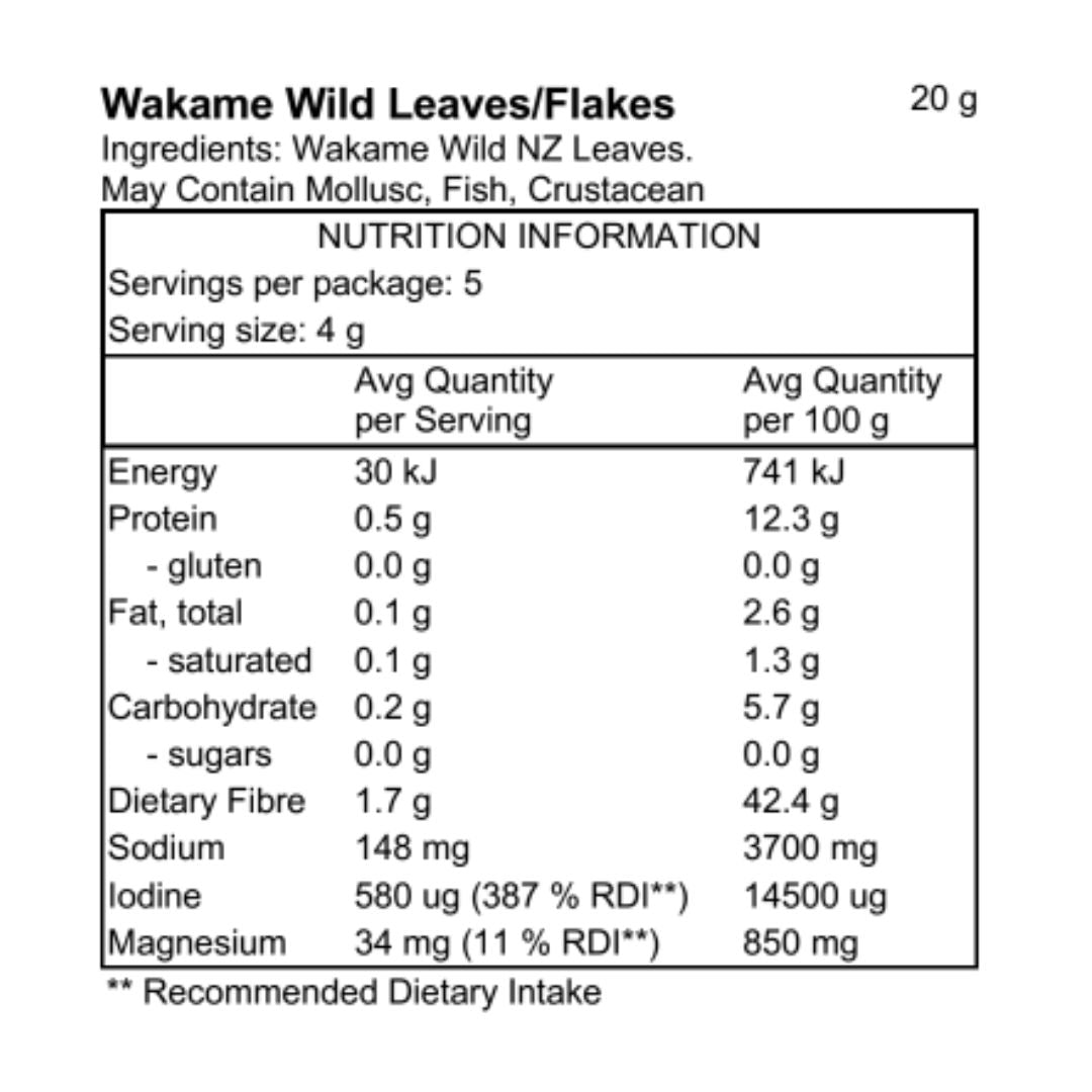 Wakame Seaweed (Raw, Gluten Free)
