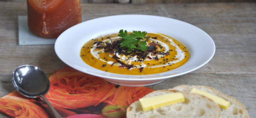 Roasted Butternut Soup with Smoked Dulse & Kelp