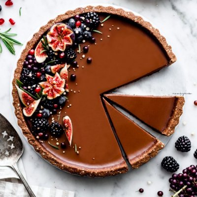 Vegan Chocolate Panna Cotta Tart Recipe