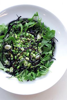 Edamame Salad Recipe with Avocado & Sea Spaghetti