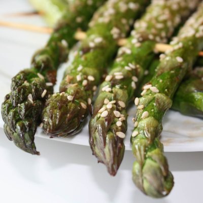 Grilled Asparagus with Furikake