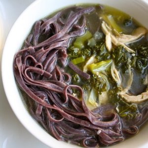 Chicken Soup with Kale & Sea Spaghetti