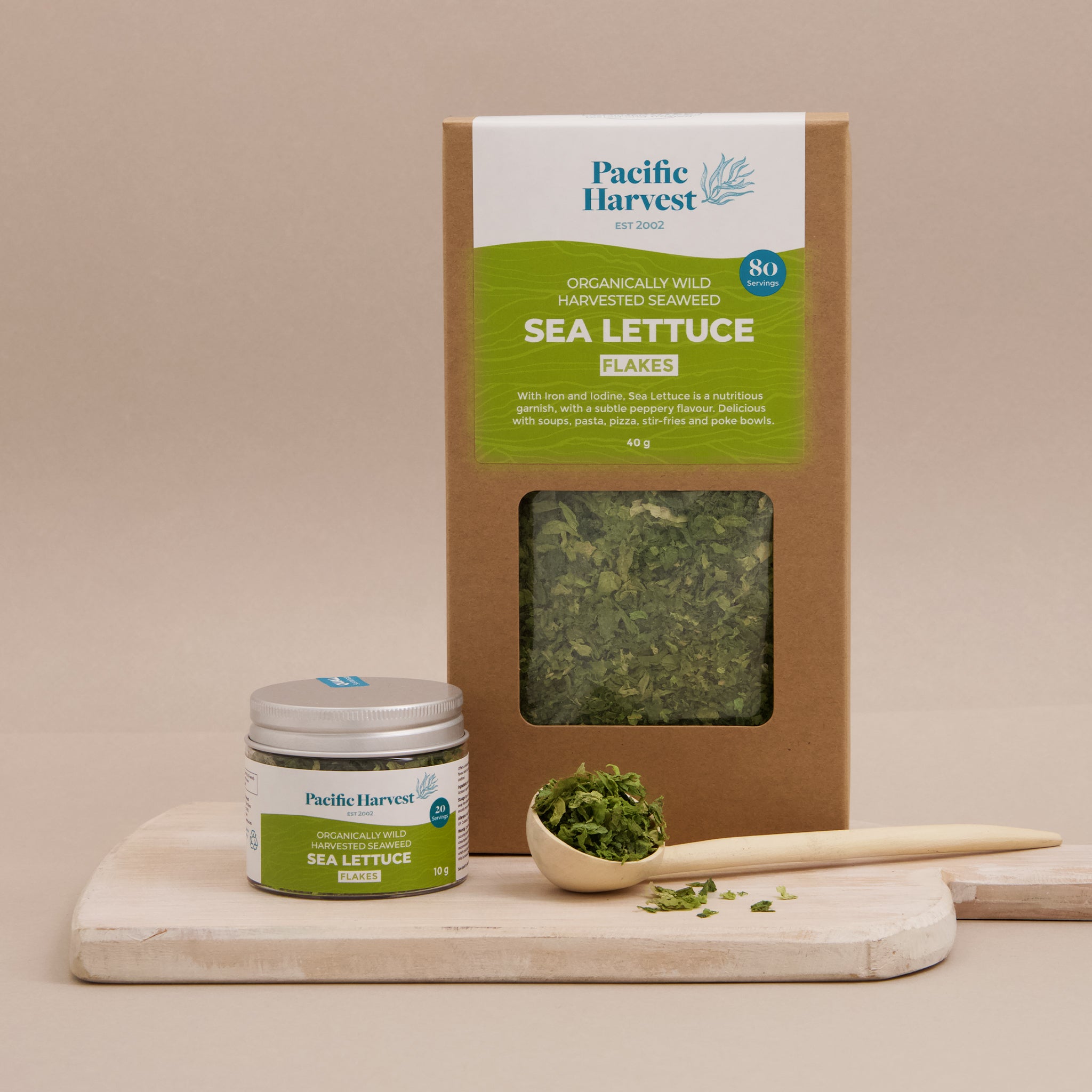 Sea Lettuce Seaweed Flakes (Raw, Gluten Free, Wild Harvested Seaweed)